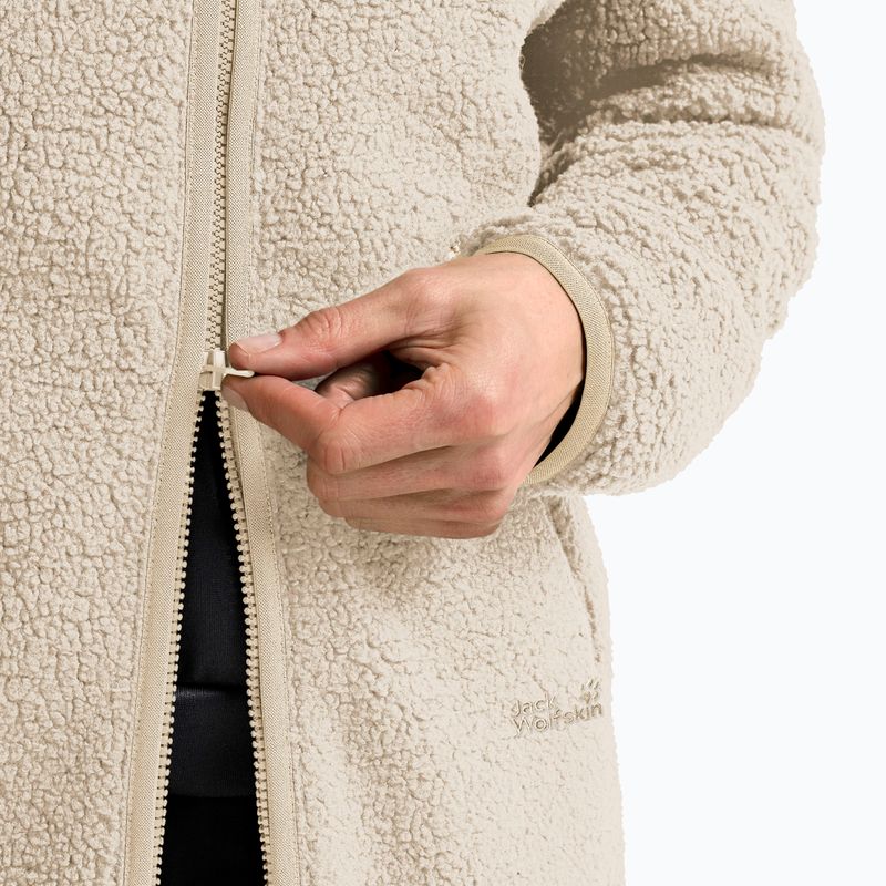 Női polár pulóver Jack Wolfskin High Curl Coat oyster 5