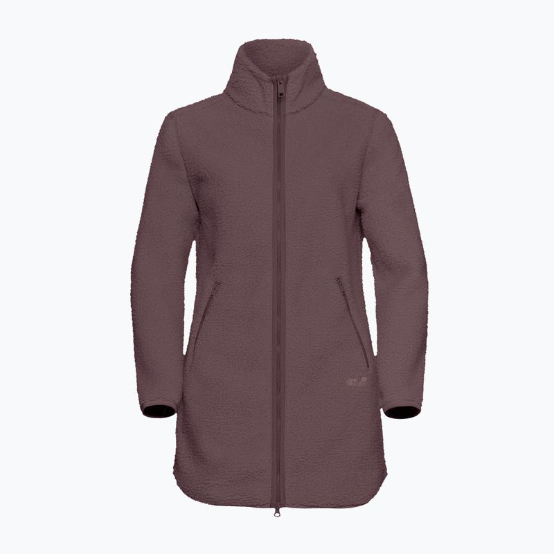 Női polár pulóver Jack Wolfskin High Curl Coat sheer plum 7