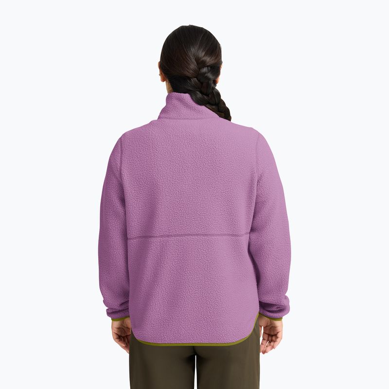 Női polár pulóver Jack Wolfskin Lite Curl Full Zip vivid orchid 3