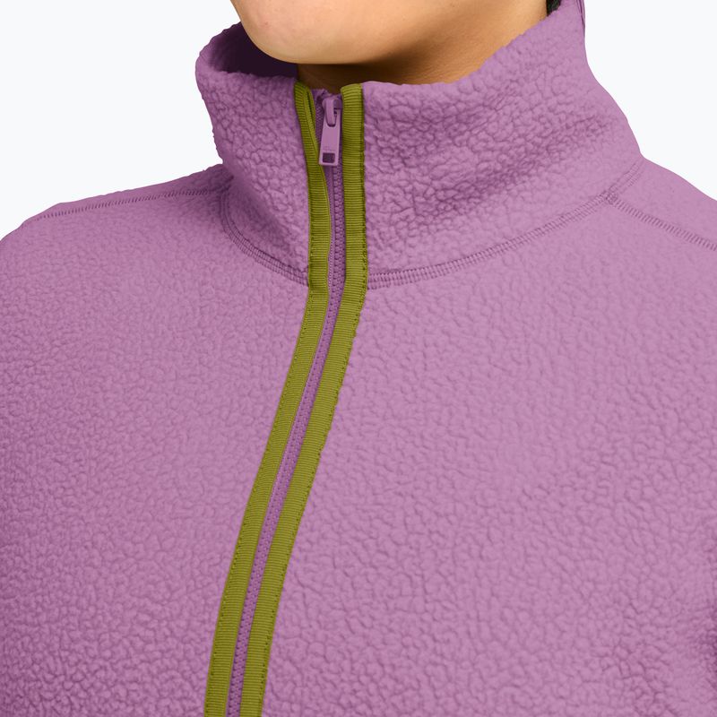 Női polár pulóver Jack Wolfskin Lite Curl Full Zip vivid orchid 4