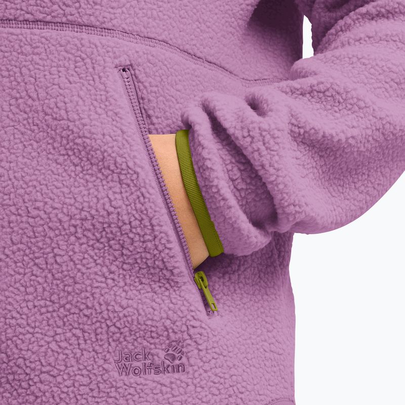 Női polár pulóver Jack Wolfskin Lite Curl Full Zip vivid orchid 5