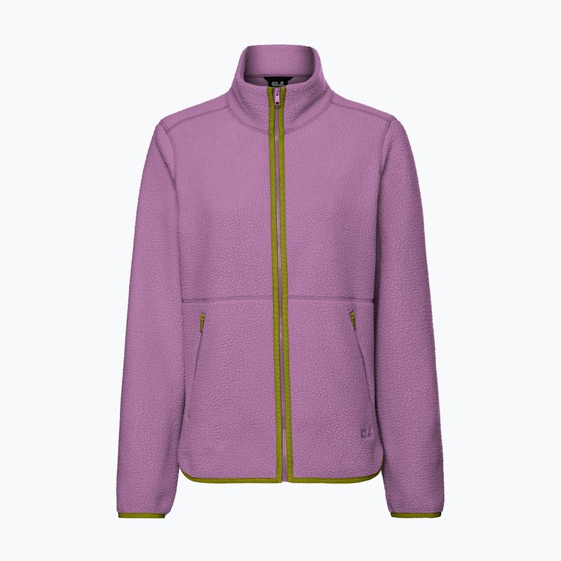 Női polár pulóver Jack Wolfskin Lite Curl Full Zip vivid orchid 7