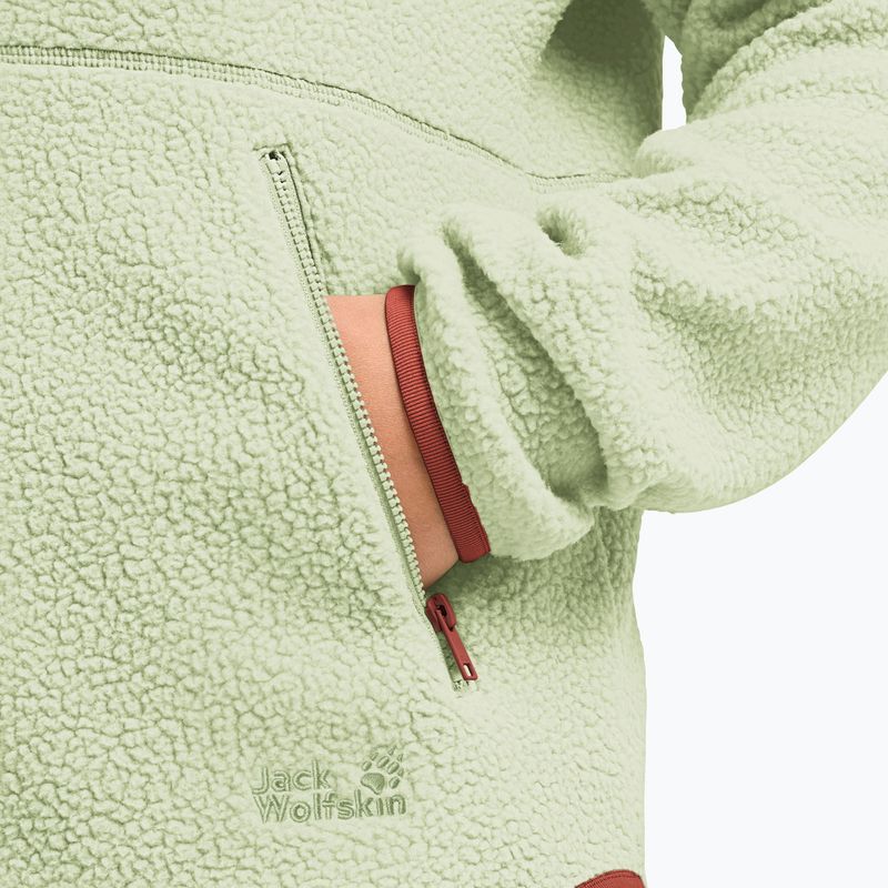 Női polár pulóver Jack Wolfskin Lite Curl Full Zip melon 5