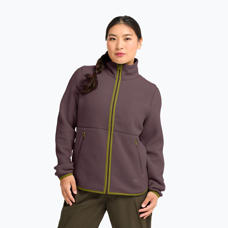 Női polár pulóver Jack Wolfskin Lite Curl Full Zip sheer plum