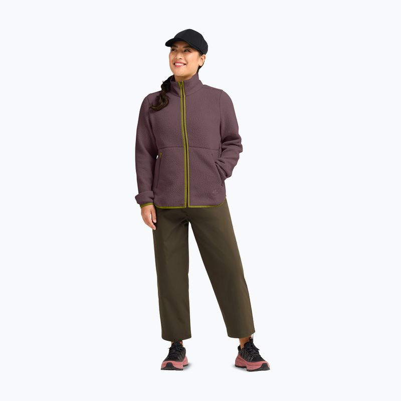 Női polár pulóver Jack Wolfskin Lite Curl Full Zip sheer plum 2