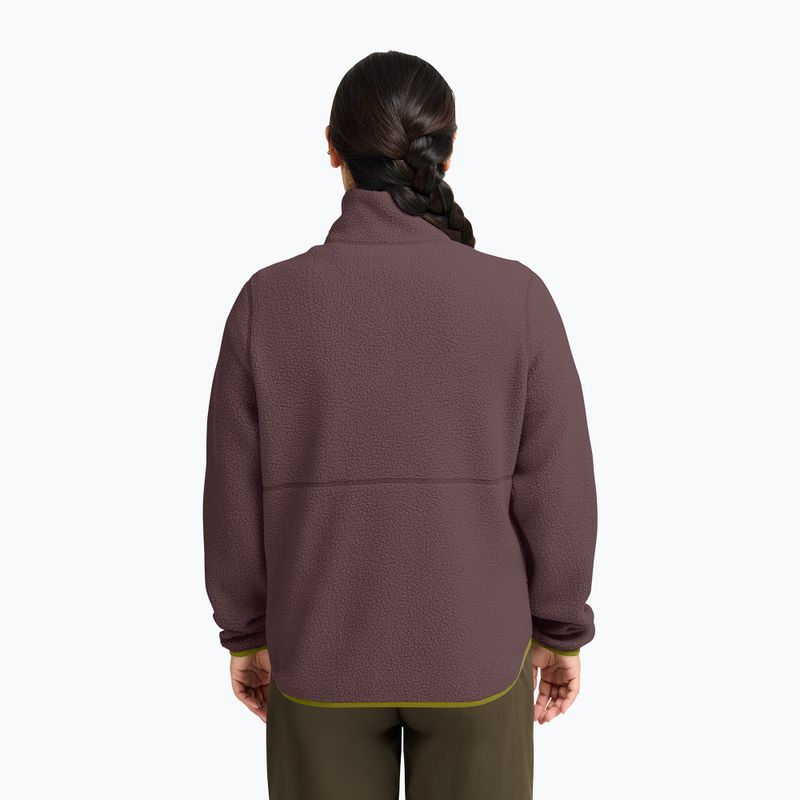 Női polár pulóver Jack Wolfskin Lite Curl Full Zip sheer plum 3