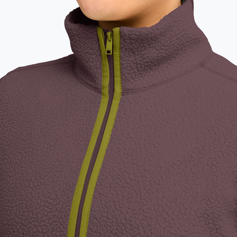 Női polár pulóver Jack Wolfskin Lite Curl Full Zip sheer plum 4