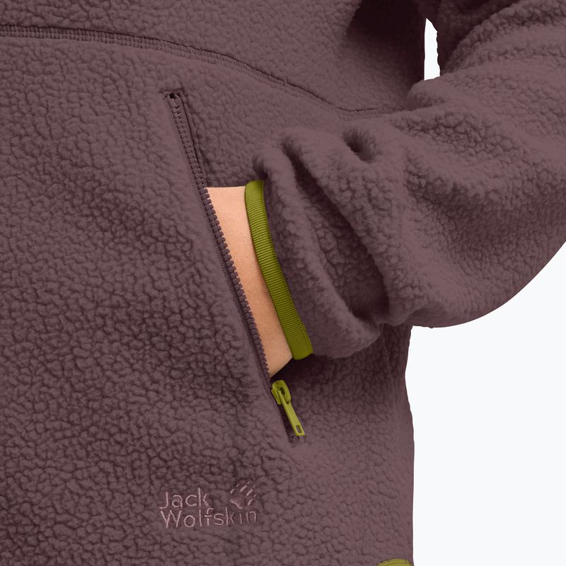 Női polár pulóver Jack Wolfskin Lite Curl Full Zip sheer plum 5
