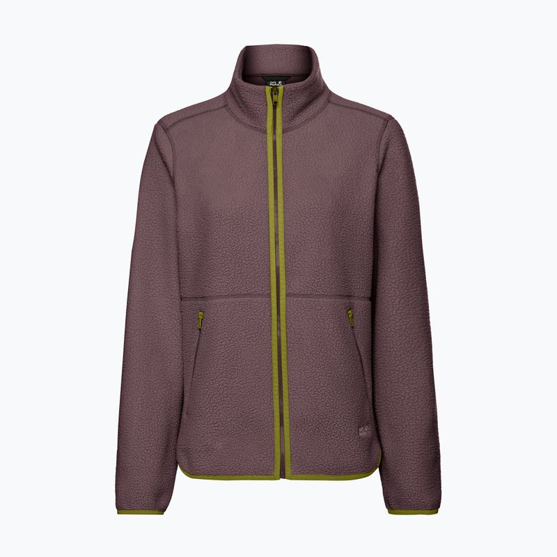 Női polár pulóver Jack Wolfskin Lite Curl Full Zip sheer plum 7