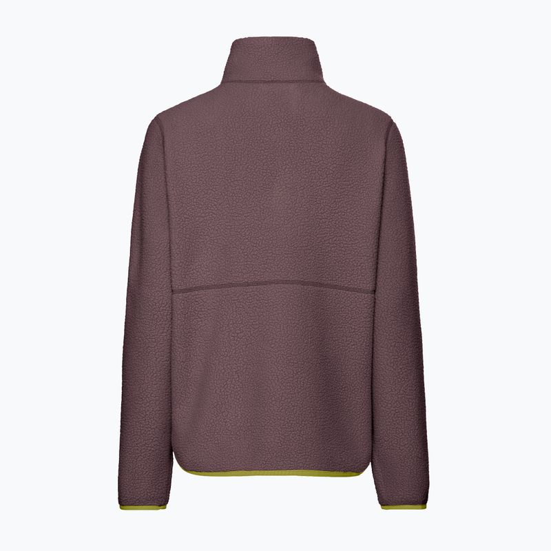 Női polár pulóver Jack Wolfskin Lite Curl Full Zip sheer plum 8