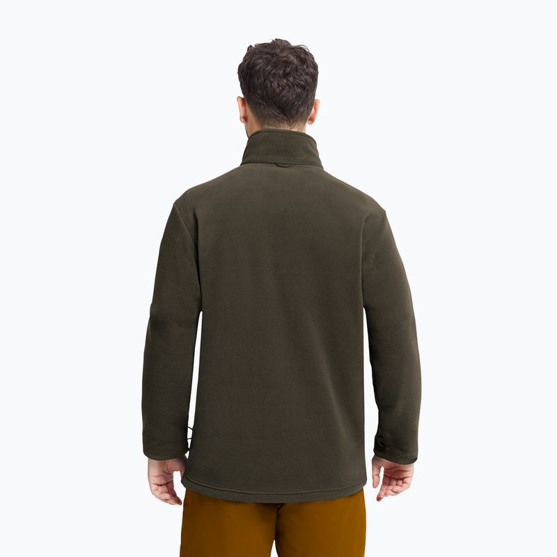 Férfi polár pulóver Jack Wolfskin Taunus 200 Full Zip obsidian moss 3