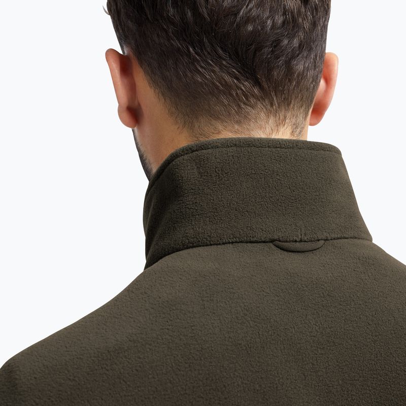 Férfi polár pulóver Jack Wolfskin Taunus 200 Full Zip obsidian moss 5