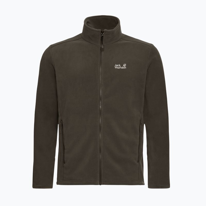 Férfi polár pulóver Jack Wolfskin Taunus 200 Full Zip obsidian moss 7