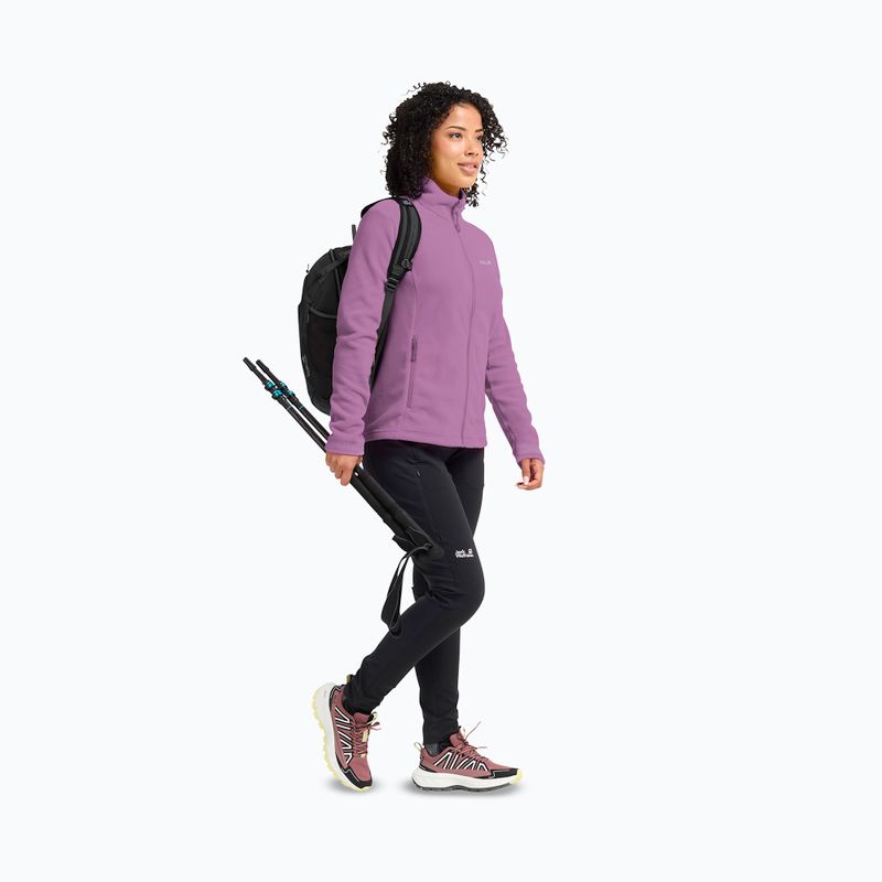 Női polár pulóver Jack Wolfskin Taunus 100 Full Zip vivid orchid 2