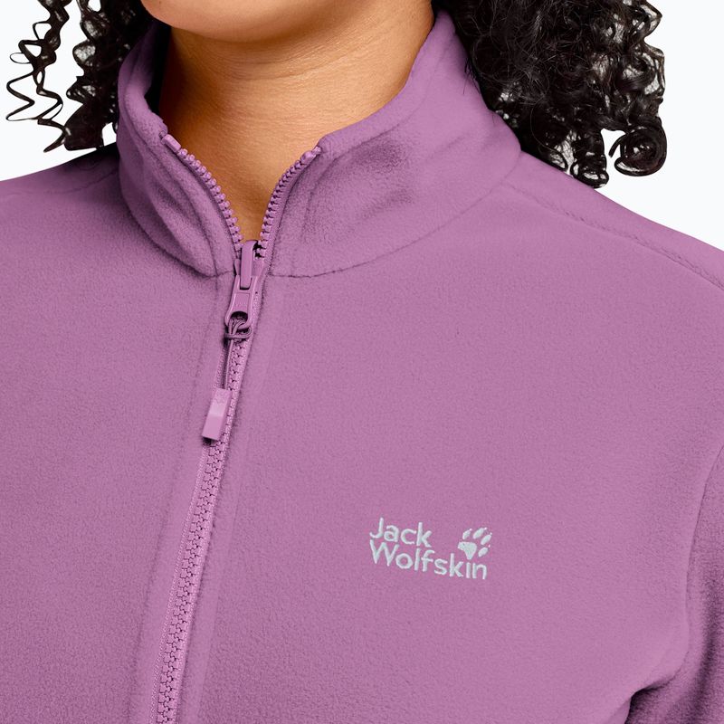 Női polár pulóver Jack Wolfskin Taunus 100 Full Zip vivid orchid 4