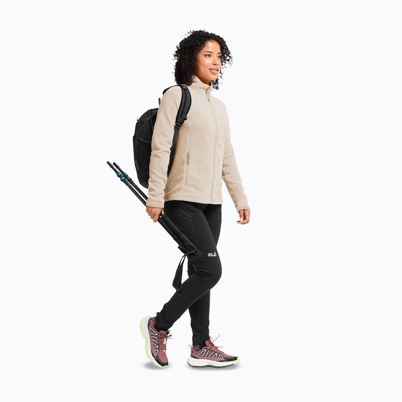 Női polár pulóver Jack Wolfskin Taunus 100 Full Zip oyster 2