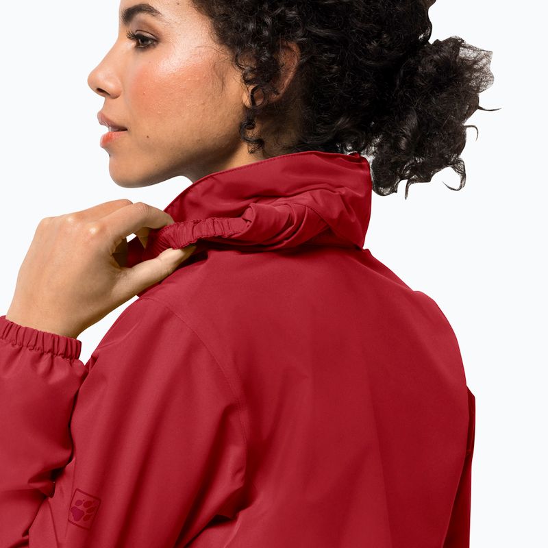 Jack Wolfskin női Stormy Point esőkabát piros 1111201 4