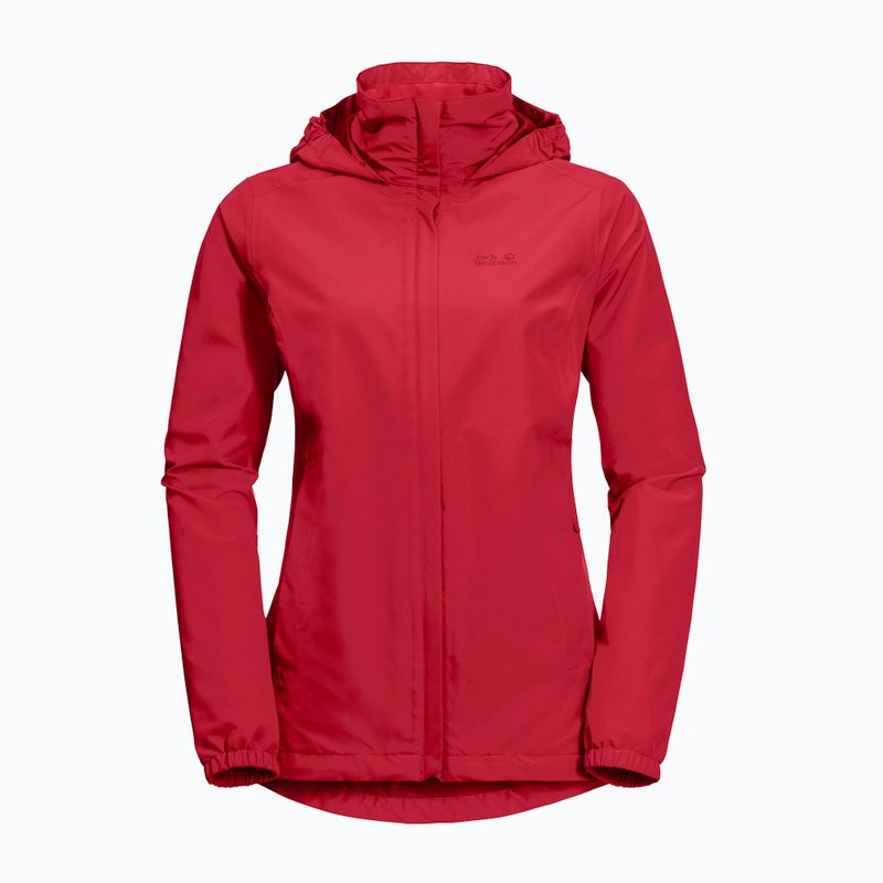 Jack Wolfskin női Stormy Point esőkabát piros 1111201 5
