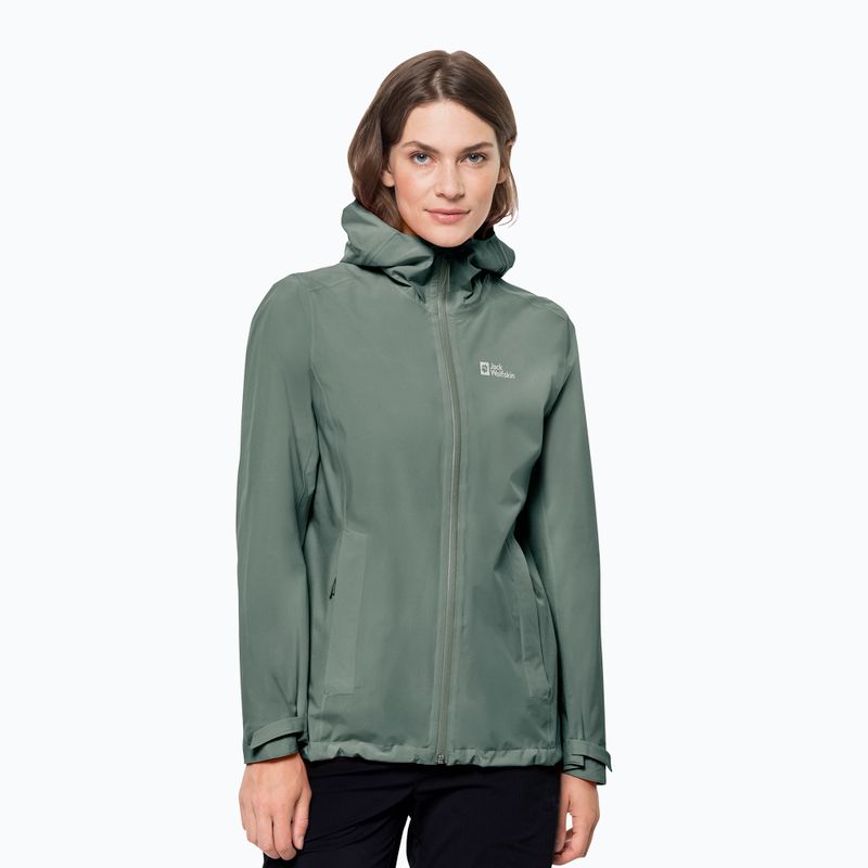 Jack Wolfskin női hardshell kabát Pack & Go Shell zöld 1111514_4311