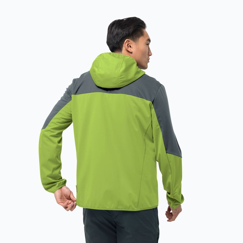 Férfi Jack Wolfskin Go Hike softshell kabát zöld 1306921_4073_002 2