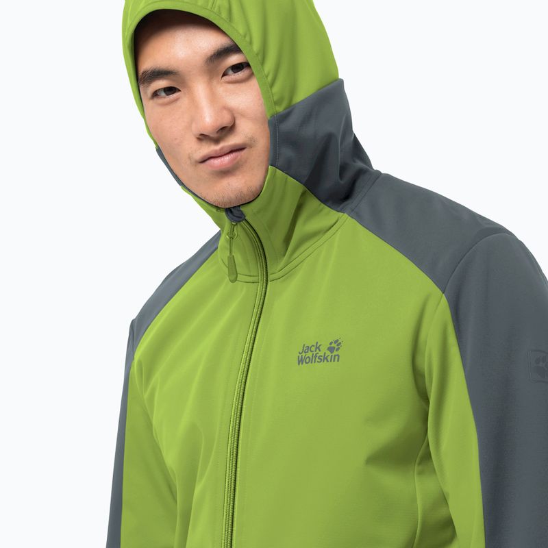 Férfi Jack Wolfskin Go Hike softshell kabát zöld 1306921_4073_002 3