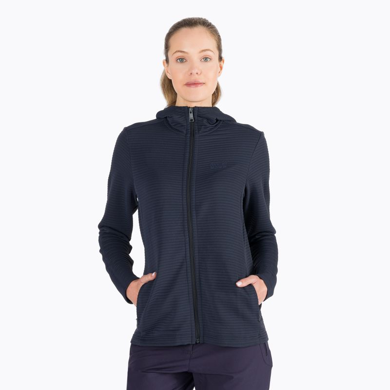Jack Wolfskin női Modesto kapucnis fleece dzseki tengerészkék 1706253_1010_001