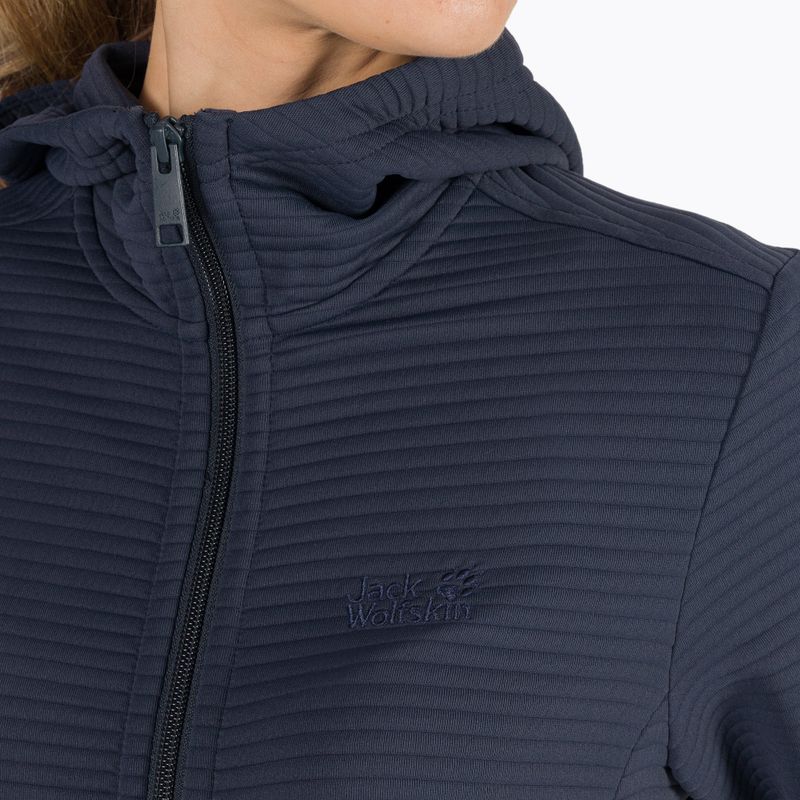 Jack Wolfskin női Modesto kapucnis fleece dzseki tengerészkék 1706253_1010_001 5
