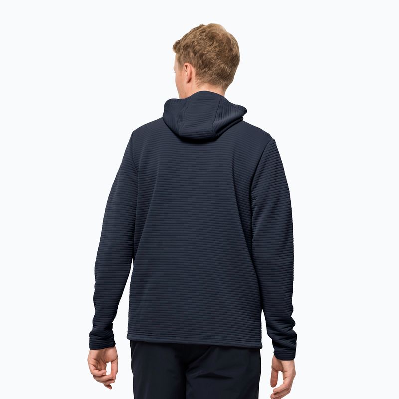 Férfi Jack Wolfskin Modesto kapucnis gyapjúpulóver sötétkék 1706492_1010 2