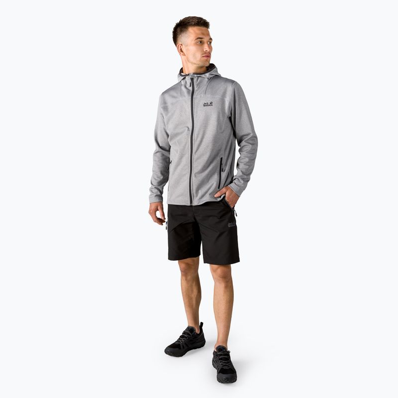 Férfi Jack Wolfskin Horizon Hooded Fleece kabát szürke 1708411_6038_002 2