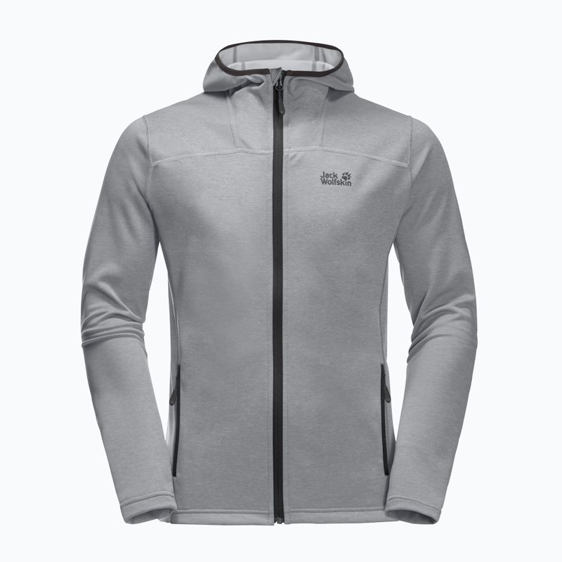 Férfi Jack Wolfskin Horizon Hooded Fleece kabát szürke 1708411_6038_002 5