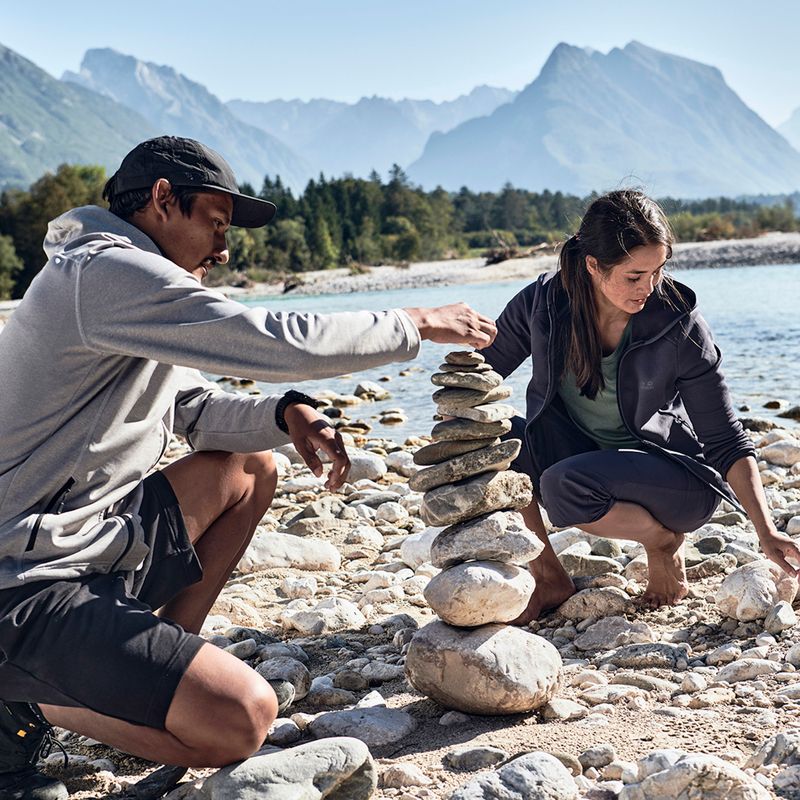 Férfi Jack Wolfskin Horizon Hooded Fleece kabát szürke 1708411_6038_002 6