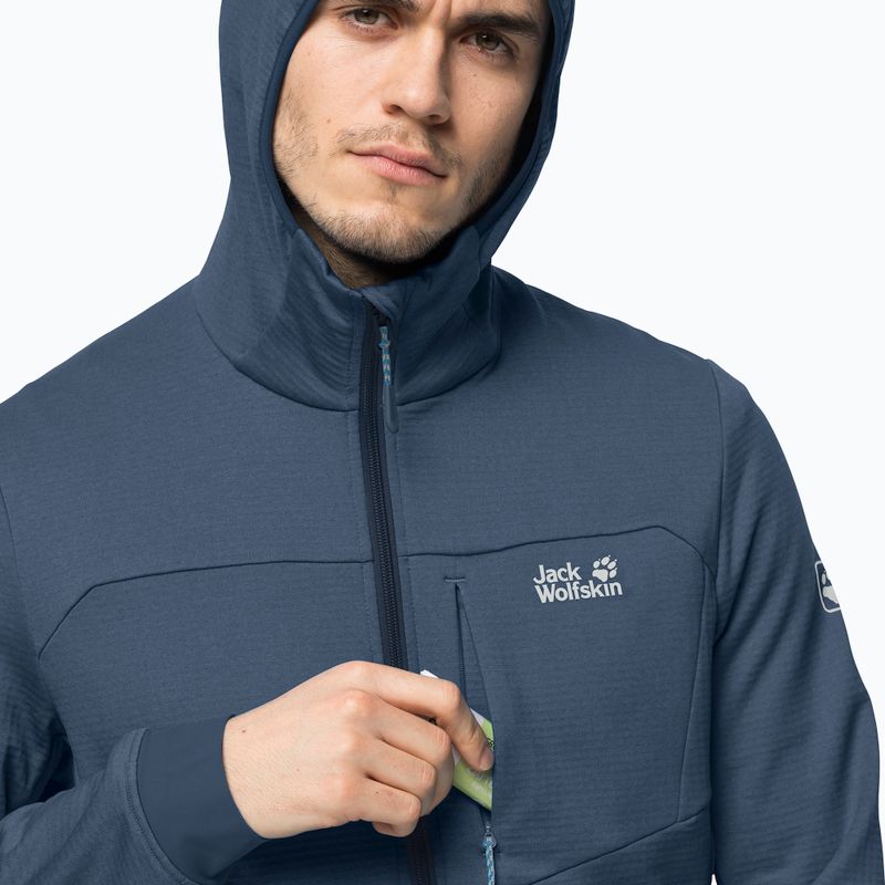 Jack Wolfskin férfi Hydro Grid fleece pulóver sötétkék 1710001_1383 3
