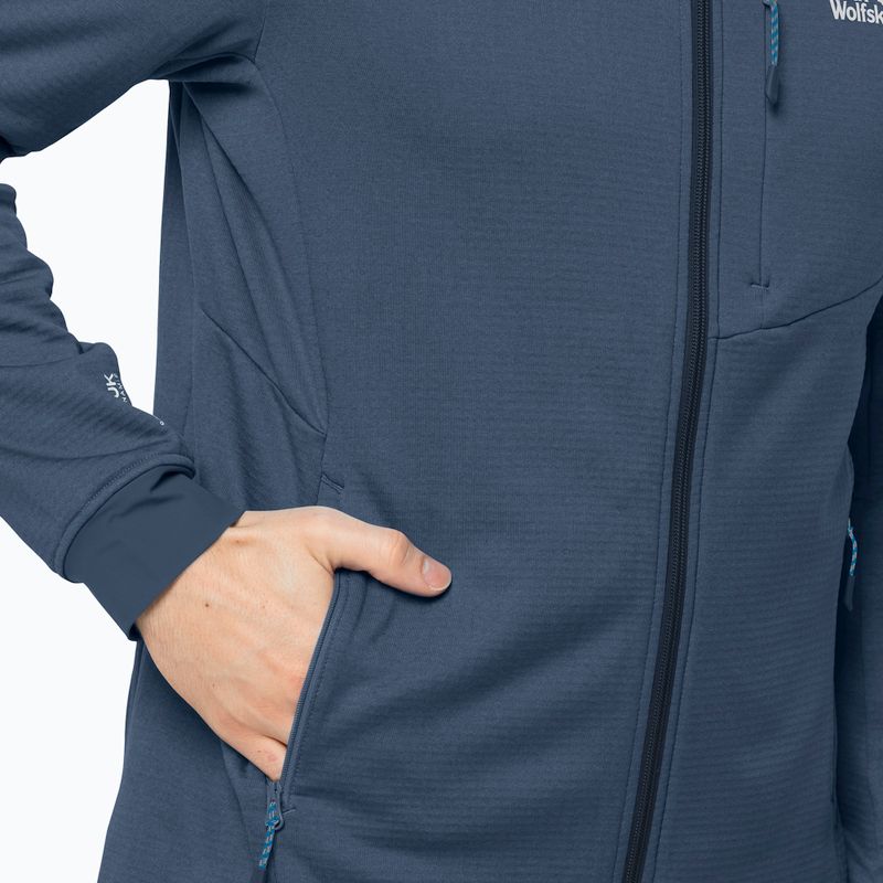 Jack Wolfskin férfi Hydro Grid fleece pulóver sötétkék 1710001_1383 5
