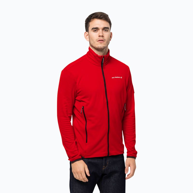 Jack Wolfskin férfi Dna Fleece pulóver piros 1710271_2206_002