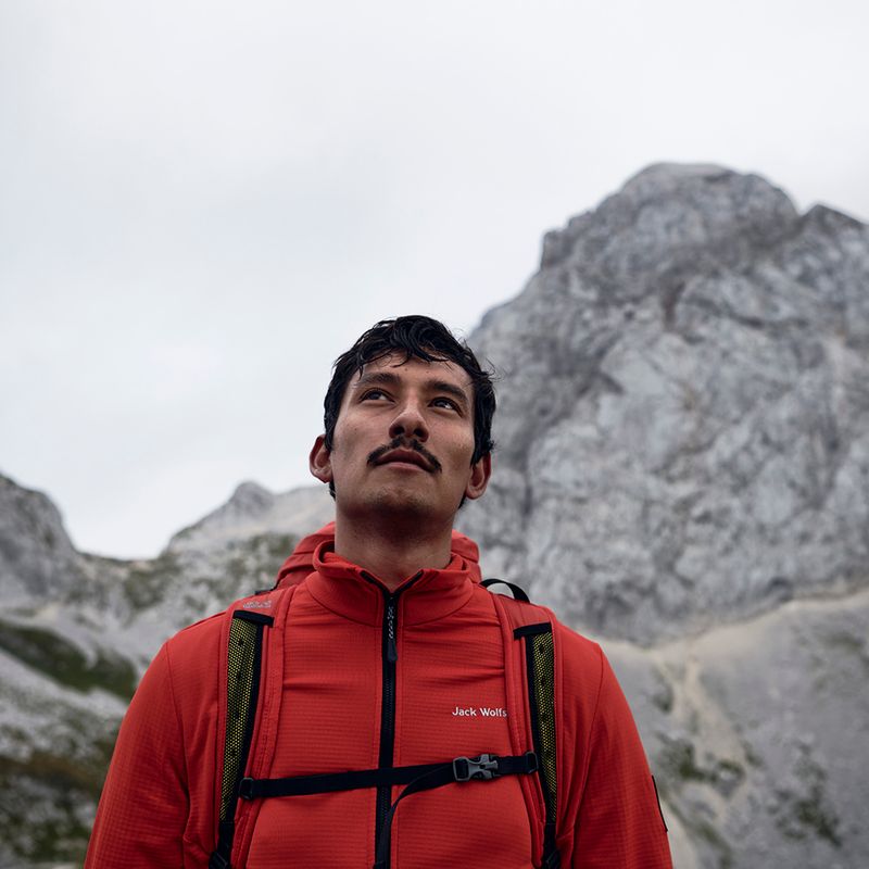 Jack Wolfskin férfi Dna Fleece pulóver piros 1710271_2206_002 5