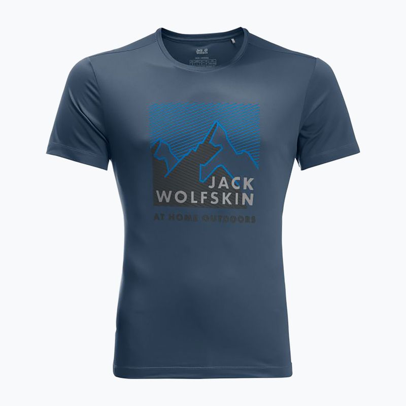 Férfi Jack Wolfskin Peak Graphic póló kék 1807182_1383_002