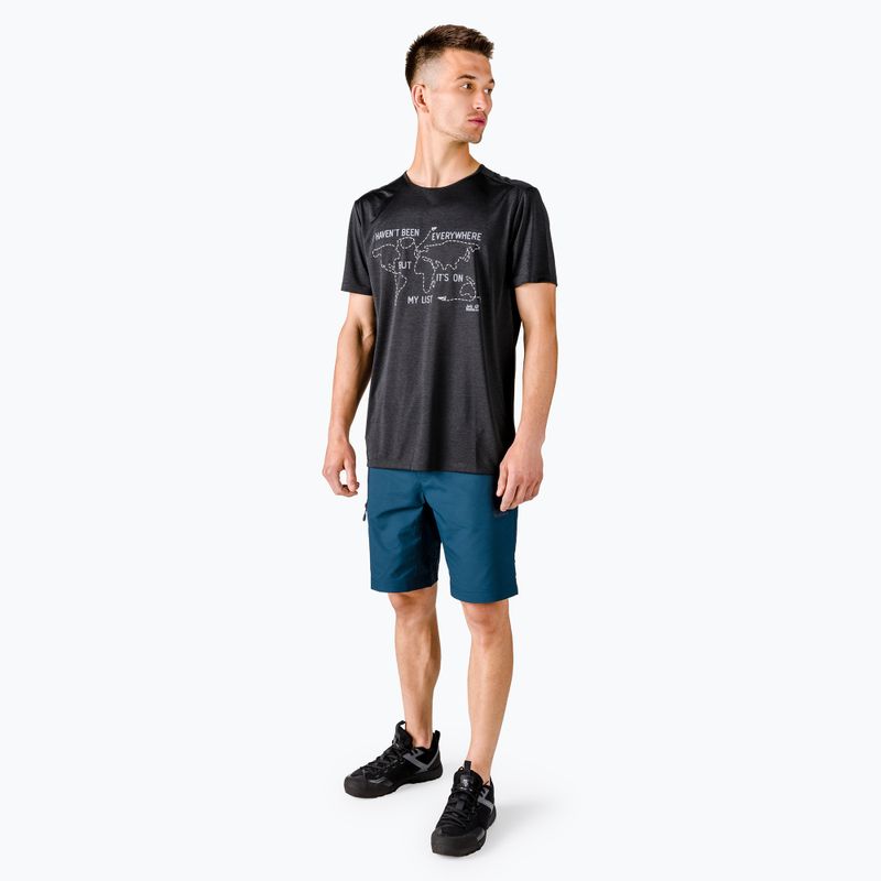 Jack Wolfskin férfi túrázó póló Pack & Go Travel fekete 1808551_6000_002 2