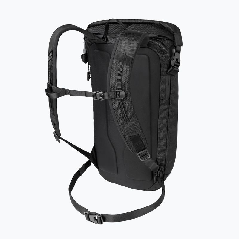 Jack Wolfskin Helsinki Rolltop 18 l ultra fekete nappali hátizsák 2