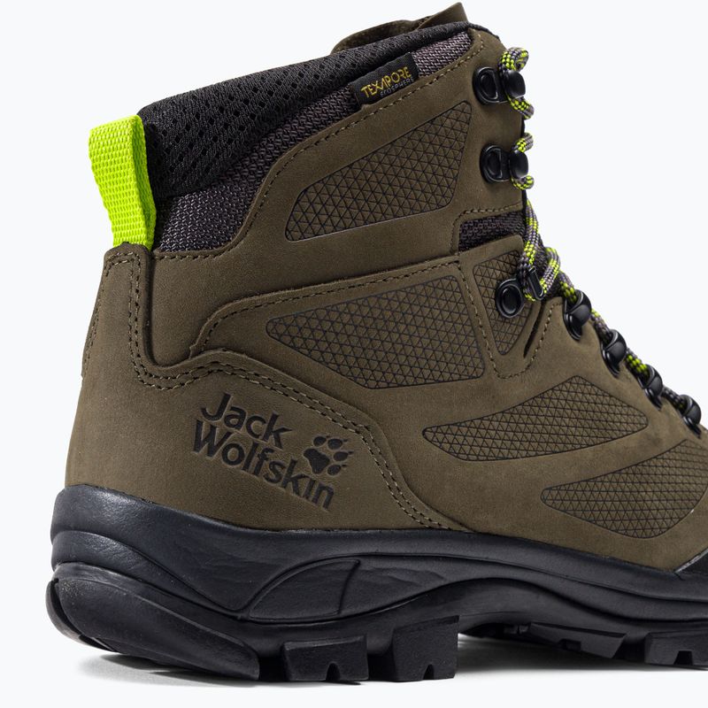 Jack Wolfskin férfi túrabakancs Rebellion Texapore Mid barna 4051171 9