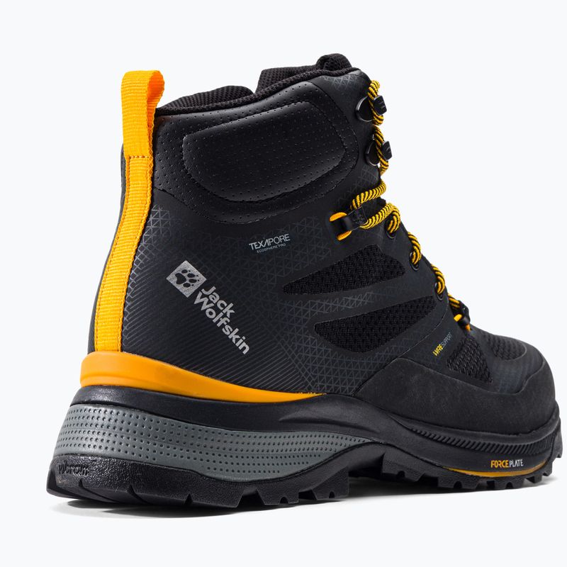 Jack Wolfskin férfi Force Striker Texapore Mid trekking csizma black/burly yellow xt 4038823 8