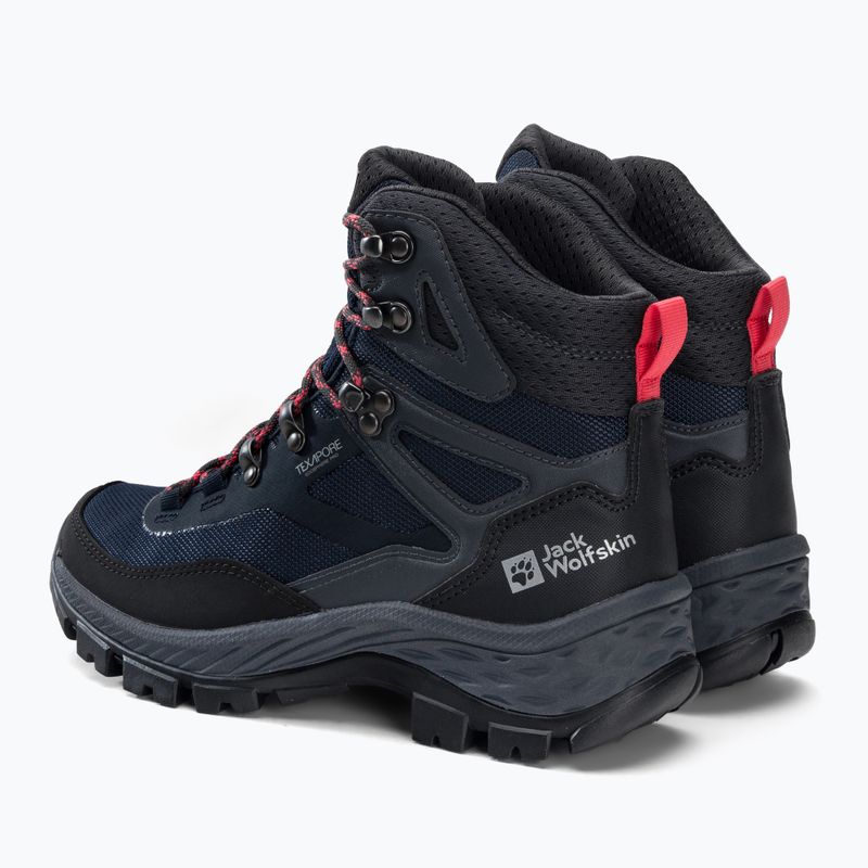 Jack Wolfskin női túrabakancs Rebellion Guide Texapore Mid fekete-kék 4053801 3