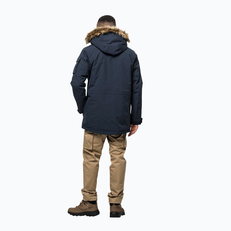 Jack Wolfskin férfi pehelykabát Glacier Canyon Parka tengerészkék 1107674_1010 2