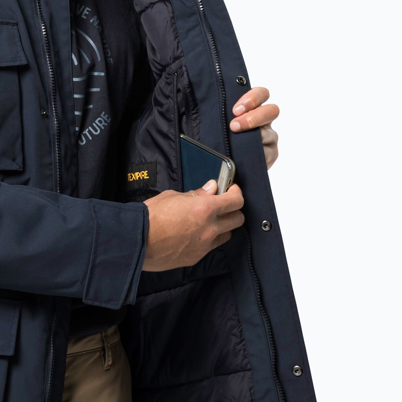 Jack Wolfskin férfi pehelykabát Glacier Canyon Parka tengerészkék 1107674_1010 5