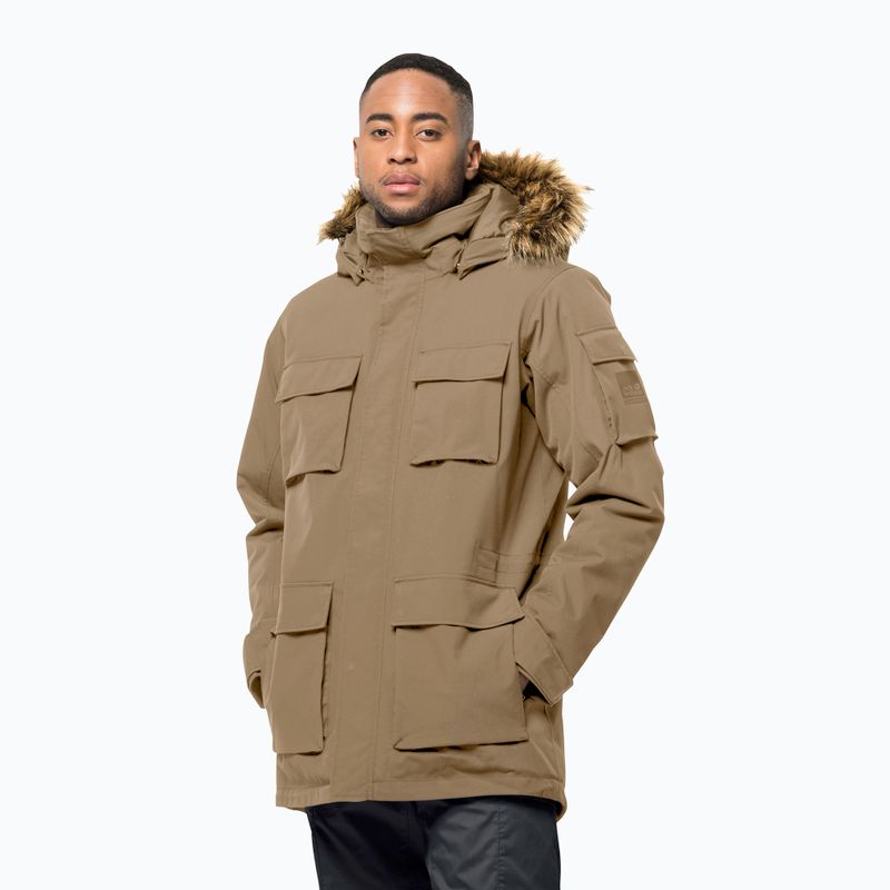 Jack Wolfskin férfi pehelykabát Glacier Canyon Parka barna 1107674_5136