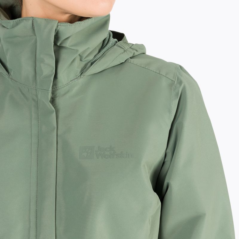 Jack Wolfskin női Stormy Point 2L esőkabát zöld 1111202_4311 5