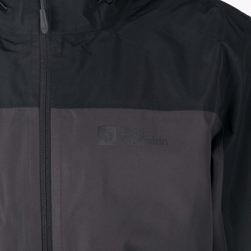 Jack Wolfskin férfi esőkabát Glaabach szürke-fekete 1115291_6000_006 13