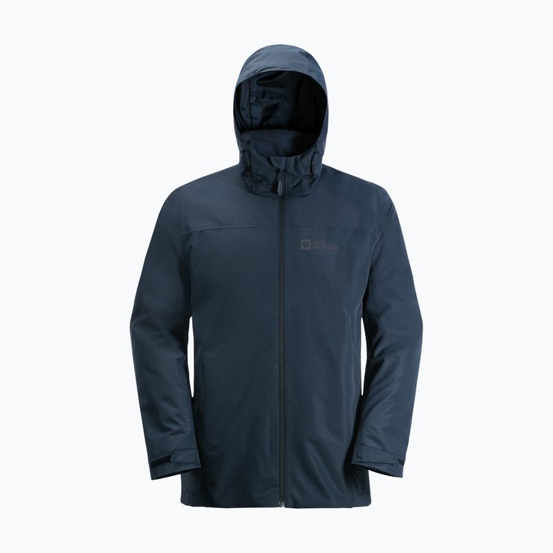 Jack Wolfskin férfi esőkabát Taubenberg tengerészkék 1115311_1010_006 9