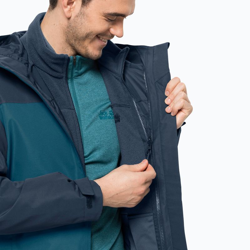 Jack Wolfskin férfi esőkabát Taubenberg kék 1115311_4133_006 8