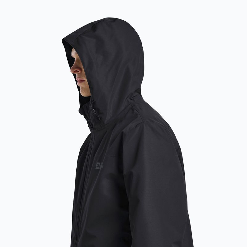 Férfi 3 az 1-ben dzseki Jack Wolfskin Taubenberg 3In1 fekete 7