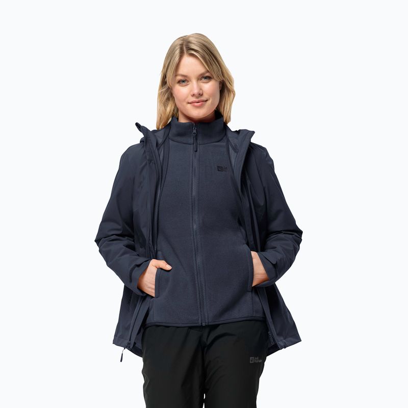 Jack Wolfskin női Moonrise 3In1 kabát éjszakai kék 3
